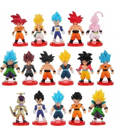 16Pcs Cartoon Anime Action Figures Set Dragon Cake Toppers Ball for Kids and Fans Birthday Party Collection Playset Party Sup...