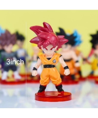 16Pcs Cartoon Anime Action Figures Set Dragon Cake Toppers Ball for Kids and Fans Birthday Party Collection Playset Party Sup...