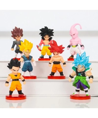 16Pcs Cartoon Anime Action Figures Set Dragon Cake Toppers Ball for Kids and Fans Birthday Party Collection Playset Party Sup...