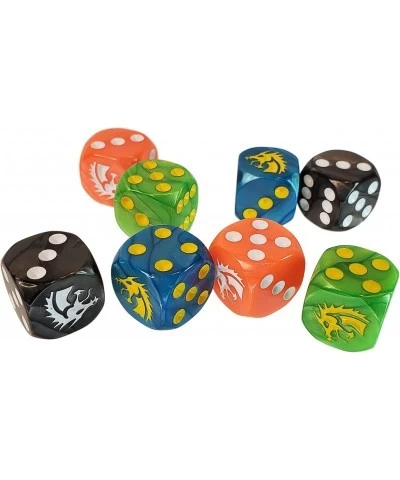 Dragon d6 Dice Set | 8 Pcs | 16mm Six Sided | Pearlized Dice | Tabletop Roleplaying Games | RPG | from Steve Jackson Games $1...