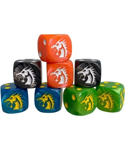 Dragon d6 Dice Set | 8 Pcs | 16mm Six Sided | Pearlized Dice | Tabletop Roleplaying Games | RPG | from Steve Jackson Games $1...