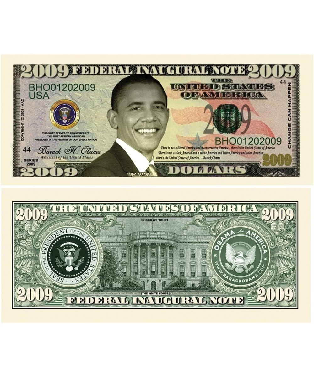 Barack Obama 44th President Collectors 2009 FEDERAL INAUGURAL NOTE 2009 Dollar Bill $15.09 Gags & Practical Joke Toys