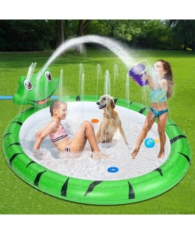 Splash Sprinkler Pad for Dogs Kids Thicken Dog Pool with Sprinkler Fun Backyard Fountain Play Mat for Baby Girls Boys Childre...