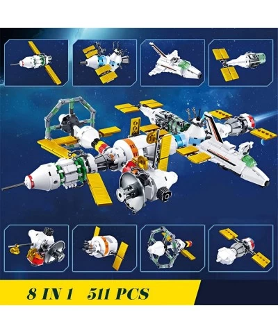 Space Station Building Block Brick Toys Set Spaceship 8In1 Kit Block Rocket Ship Spacecraft Model for Children Gifts (511 Pie...