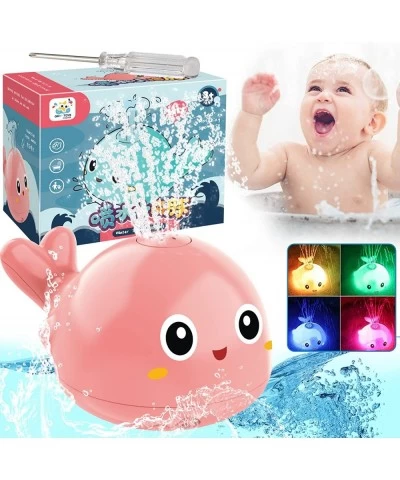 Water Whale Bath Toy for Toddlers 1-3 Infant Light Up Fountain Swimming Spray Whale Baby Pool Toys with Screwdriver Sprinkler...