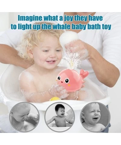 Water Whale Bath Toy for Toddlers 1-3 Infant Light Up Fountain Swimming Spray Whale Baby Pool Toys with Screwdriver Sprinkler...