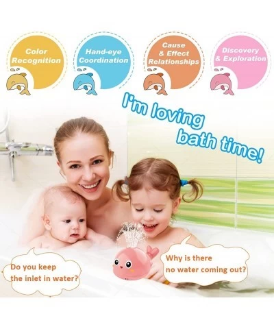 Water Whale Bath Toy for Toddlers 1-3 Infant Light Up Fountain Swimming Spray Whale Baby Pool Toys with Screwdriver Sprinkler...