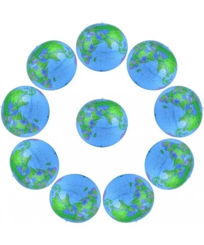 10 Pack Inflatable Globe PVC World Globe Inflatable Earth Beach Ball for Beach Playing or Teaching $37.97 Toy Sports Products