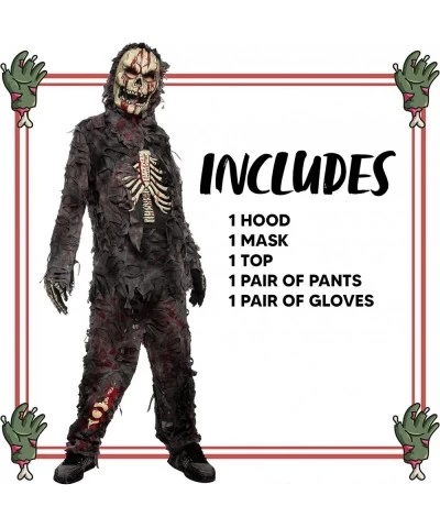 Child Boy Scary Black Zombie costume for kids (Medium (8-10yr)) $50.63 Kids' Costumes