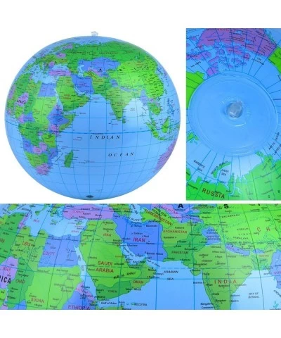 10 Pack Inflatable Globe PVC World Globe Inflatable Earth Beach Ball for Beach Playing or Teaching $37.97 Toy Sports Products