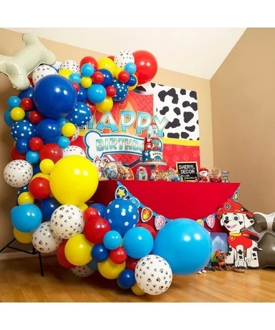 110pc EASY DIY – Paw Patrol Balloon Garland Arch Kit with BONUS Bone & Paw Print Balloons for Paw Patrol Birthday Decorations...