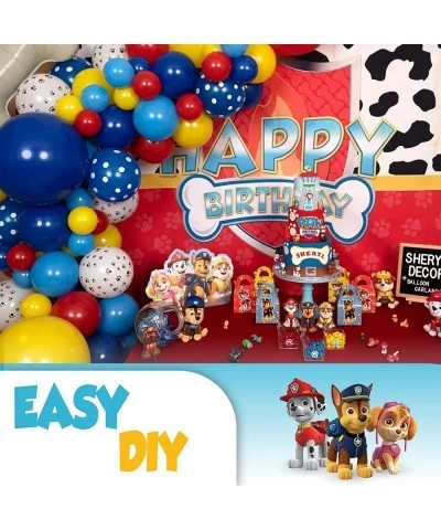 110pc EASY DIY – Paw Patrol Balloon Garland Arch Kit with BONUS Bone & Paw Print Balloons for Paw Patrol Birthday Decorations...