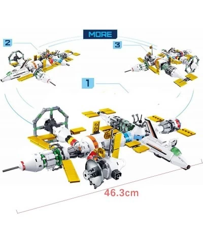 Space Station Building Block Brick Toys Set Spaceship 8In1 Kit Block Rocket Ship Spacecraft Model for Children Gifts (511 Pie...