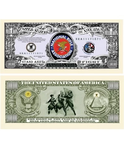 NRA National Rifle Association Million Dollar Bill - Comes in Bill Protector - Show Your Support for The Second Amendment $14...