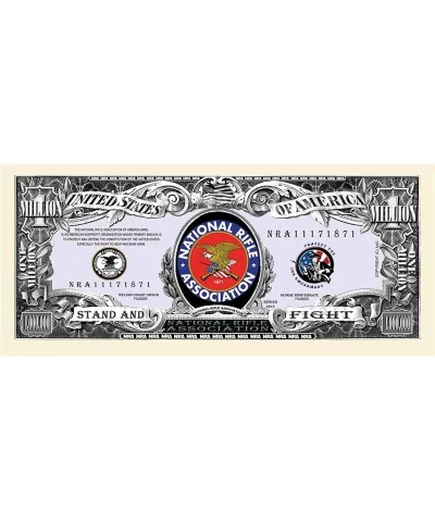 NRA National Rifle Association Million Dollar Bill - Comes in Bill Protector - Show Your Support for The Second Amendment $14...