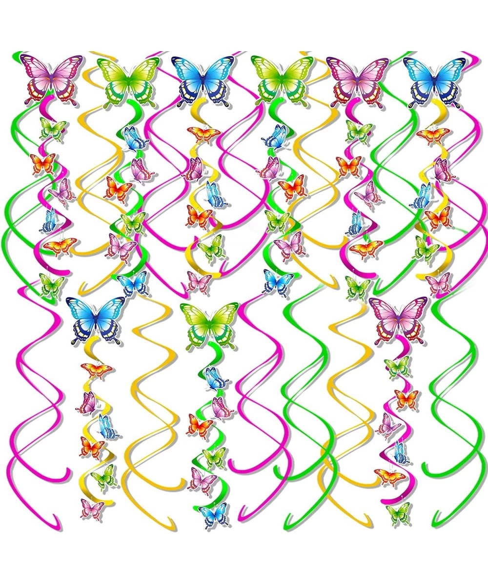 Summer Spring Butterfly Party Supplies 21 Pack Butterfly Hanging Swirl Party Decor for Kids Butterfly Birthday Baby Shower De...