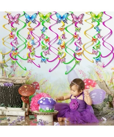 Summer Spring Butterfly Party Supplies 21 Pack Butterfly Hanging Swirl Party Decor for Kids Butterfly Birthday Baby Shower De...