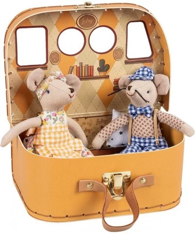 Mouse in a Matchbox Danish Design Toy Baby Registry Gift (Grandparent Mice in a Camper) $66.29 Play Figure Playsets