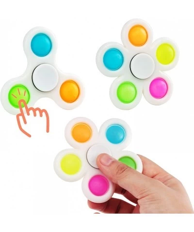 3PCS Poppper it Fidgets Spinner Toys Simple Popping Fidget Toy Pop Bubble Fidget Toys Hand Spinner for Adults ADHD Party Favo...