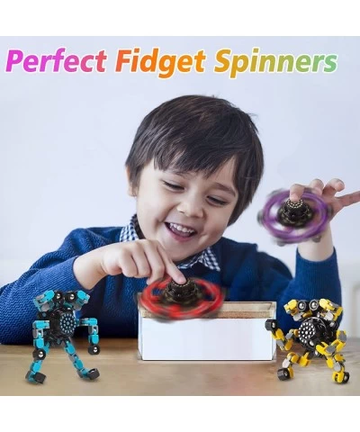 Transformable Fidget Spinners 4 Pcs for Kids and Adults Stress Relief Sensory Toys for Boys and Girls Fingertip Gyros for ADH...