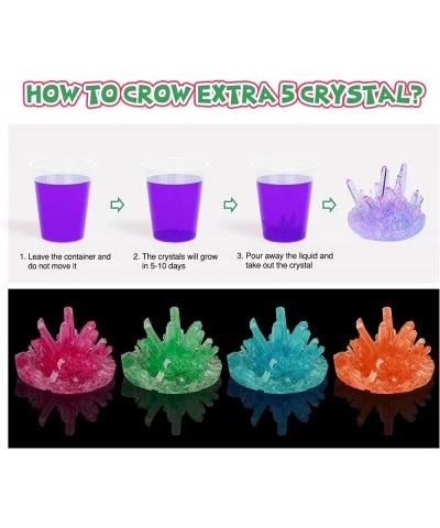 Crystal Growing Kit 10 Crystals Science Kits for Kids STEM Projects for Kids Ages 8-12 DIY Educational Science Experiments Cr...