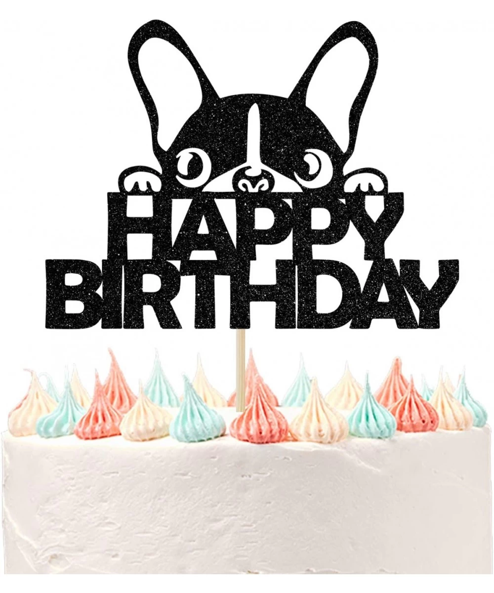 Happy Birthday Dog Cake Topper Dog Birthday Theme Picks for Pet Party Decorations Supplies Black Glitter. $15.72 Kids' Party ...