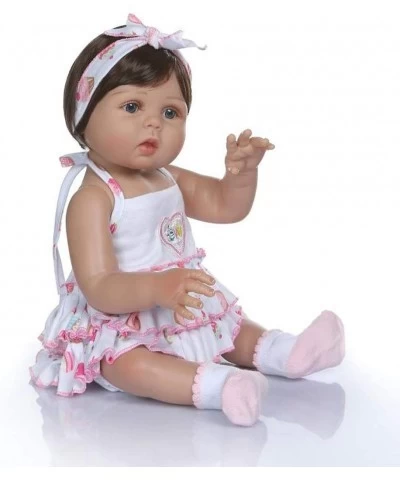 18inch 47cm Real Life Silicone Vinyl Full Body Reborn Baby Girl Dolls in Tan Skin Preemie Washable Newborn Doll Look Real $83...