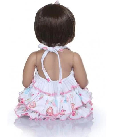 18inch 47cm Real Life Silicone Vinyl Full Body Reborn Baby Girl Dolls in Tan Skin Preemie Washable Newborn Doll Look Real $83...