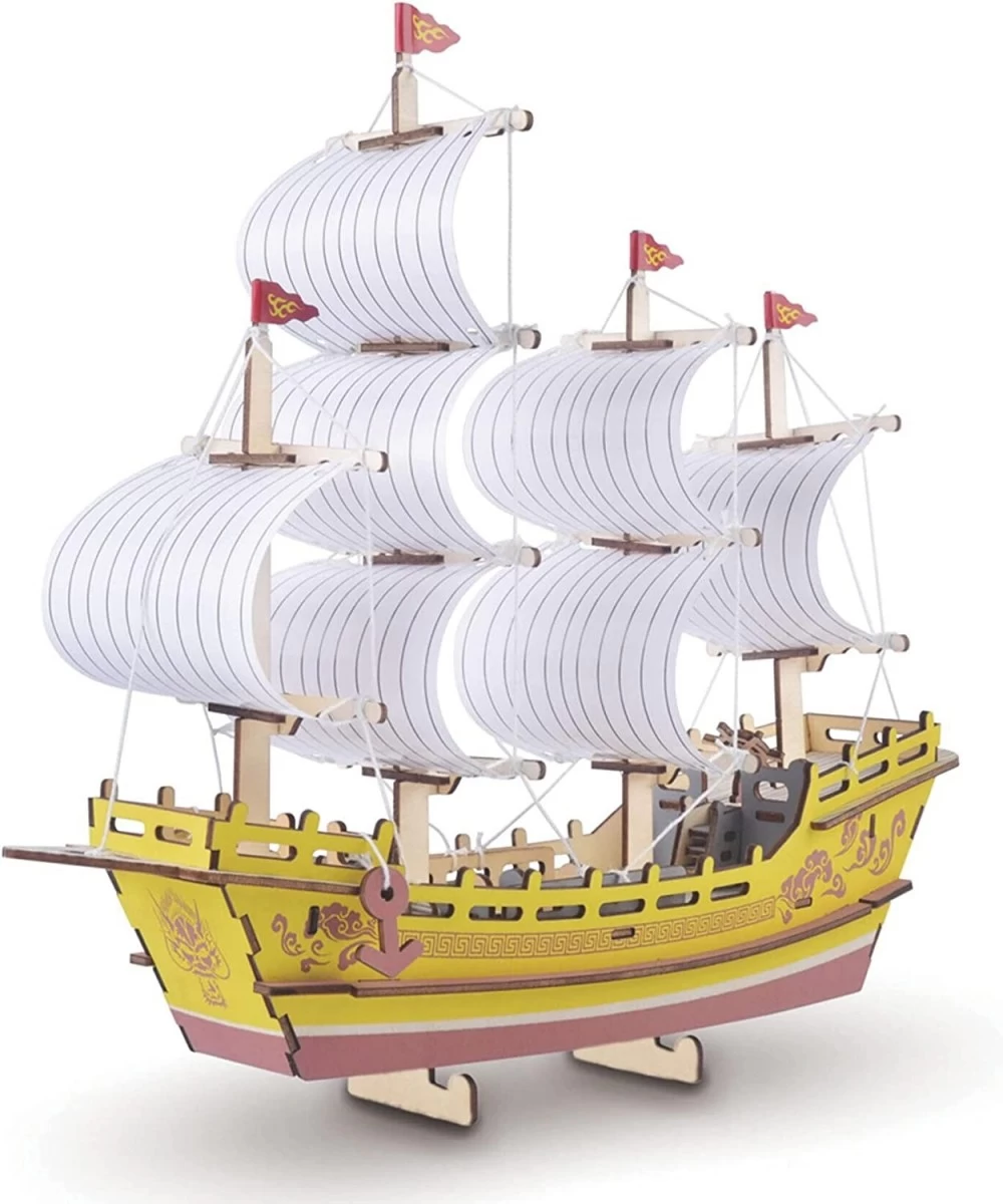 Colours Wooden 3D Puzzle Craft - 3D Puzzles for Kids Ages 12+ - Wood Ship Model Kits to Build Creative DIY Activity for Teens...