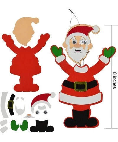 24 Pcs Christmas Crafts Kits Foam Character Art and Craft Set in 6 Different Designs Christmas Hanging Ornaments Holiday Deco...