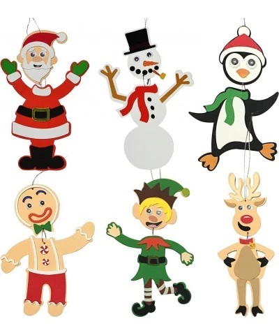 24 Pcs Christmas Crafts Kits Foam Character Art and Craft Set in 6 Different Designs Christmas Hanging Ornaments Holiday Deco...