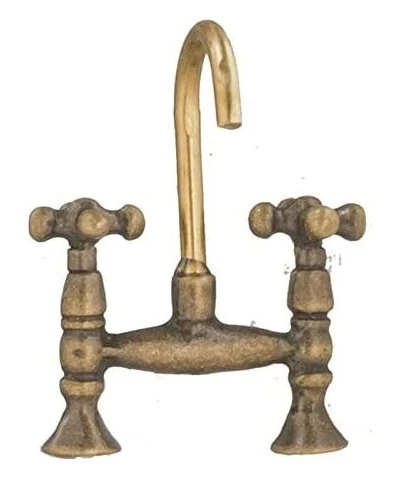 Old Fashioned Faucet Set in Antique Brass $27.17 Dollhouse Accessories