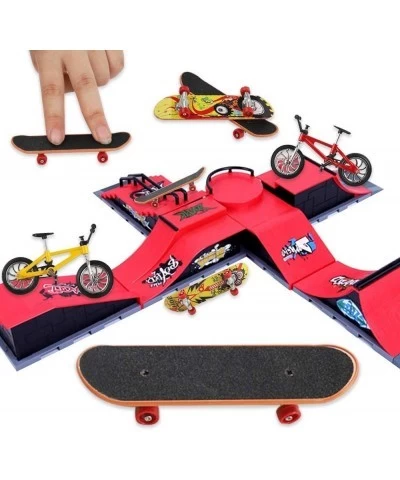 Mini Finger Toys Set 18 Pcs Fingerboard Skateboards Bikes Ripstik Scooter Tiny Swing Board Deck Fingertip Movement Bike Party...