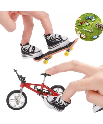 Mini Finger Toys Set 18 Pcs Fingerboard Skateboards Bikes Ripstik Scooter Tiny Swing Board Deck Fingertip Movement Bike Party...