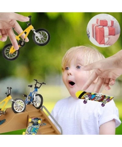 Mini Finger Toys Set 18 Pcs Fingerboard Skateboards Bikes Ripstik Scooter Tiny Swing Board Deck Fingertip Movement Bike Party...