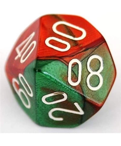 Dice Polyhedral 7-Die Gemini Dice Set - Green-Red with White $24.80 Game Accessories