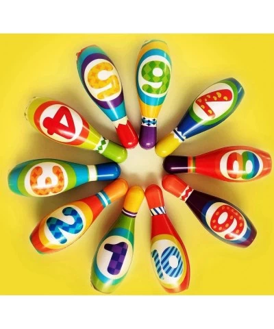 Kids Bowling Set - with 10 Bowling Pins & 2 Balls - Educational Early Development Indoor & Outdoor Games Set - for Toddlers &...