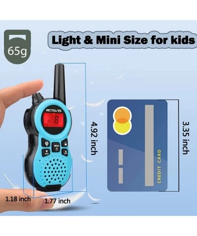 RT38 Walkie Talkies for Kids Toys with 22 CH Flashlight Mini Small Walkie Talkie Hands Free Toy Gifts for 5-13 Year Old Boys ...