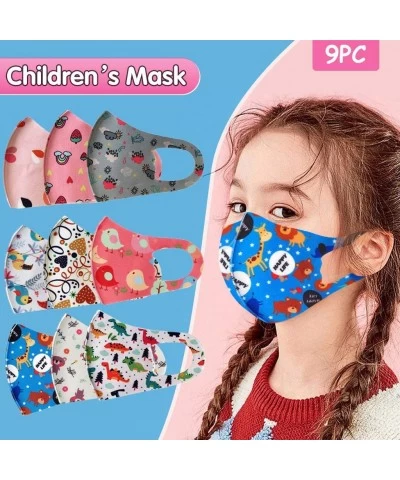 Children Costume Cotton Face_Masks Dinosaur Cartoon Pattern Washable Bandanas for Kids Students $16.76 Kids' Dress-Up Accesso...