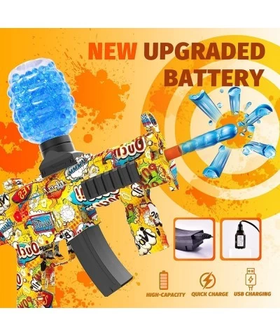 Gel Splatter Water Ball Blasters Toy Gun Full Auto Outdoor Shooting Game Birthday Christmas Gift for Boy and Girls GBN03 Yell...