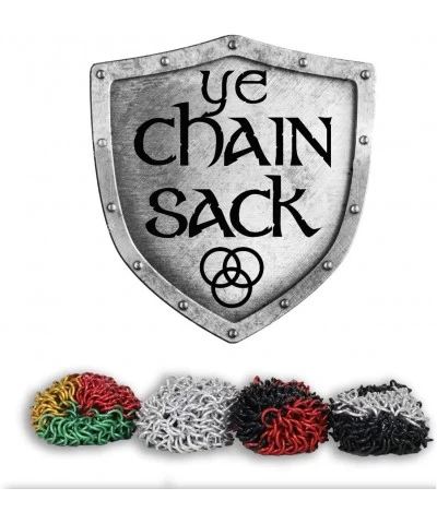 Chain Sack - Chainmail Footbags - All Metal -Hand Made (Black/Silver) $47.20 Toy Sports Products