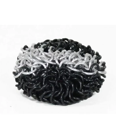 Chain Sack - Chainmail Footbags - All Metal -Hand Made (Black/Silver) $47.20 Toy Sports Products