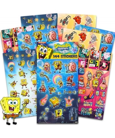 Spongebob Squarepants Sticker Set for Kids and Adults - Spongebob Sticker Bundle with 144 Spongebob Stickers for Party Favors...