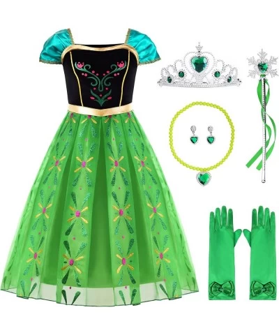 Girls Costume Princess Dress Green Birthday Party Cosplay Dress Up with Accessories $48.78 Kids' Costumes