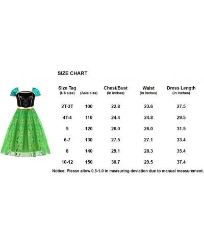 Girls Costume Princess Dress Green Birthday Party Cosplay Dress Up with Accessories $48.78 Kids' Costumes