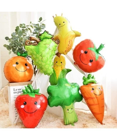 8pcs Fruit & Vegetable Aluminum foil Balloons for Party Decoration Fruit Birthday Aluminum Foil Helium Balloon for Summer Par...