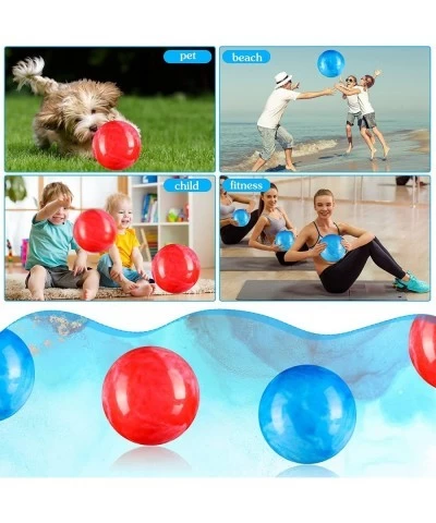 2 Pieces Marbleized Bouncy Balls Colorful Inflatable Balls Big Cloud Bouncing Balls PVC Bouncy Play Balls for Adults Pet Part...