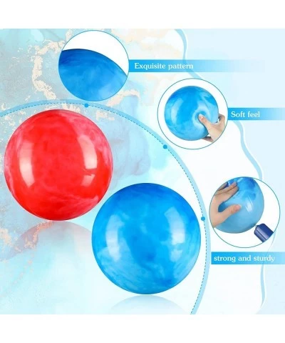 2 Pieces Marbleized Bouncy Balls Colorful Inflatable Balls Big Cloud Bouncing Balls PVC Bouncy Play Balls for Adults Pet Part...