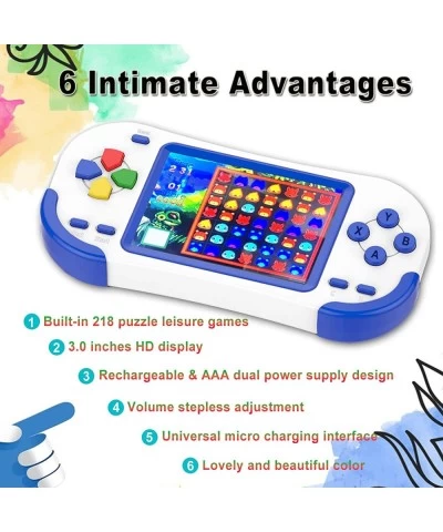 Handheld Game Console for Kids with Buid in 218 Puzzle Leisure Video Games Boys Girls Novelty and Interesting Retro Electroni...