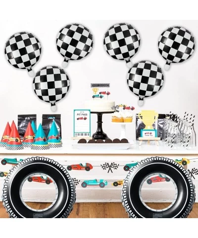 10Pcs Car Party Decoration Inflatable Tires Balloons Favors All-in-One Pack Party Supplies Include Balloon Tire Swimming Ring...